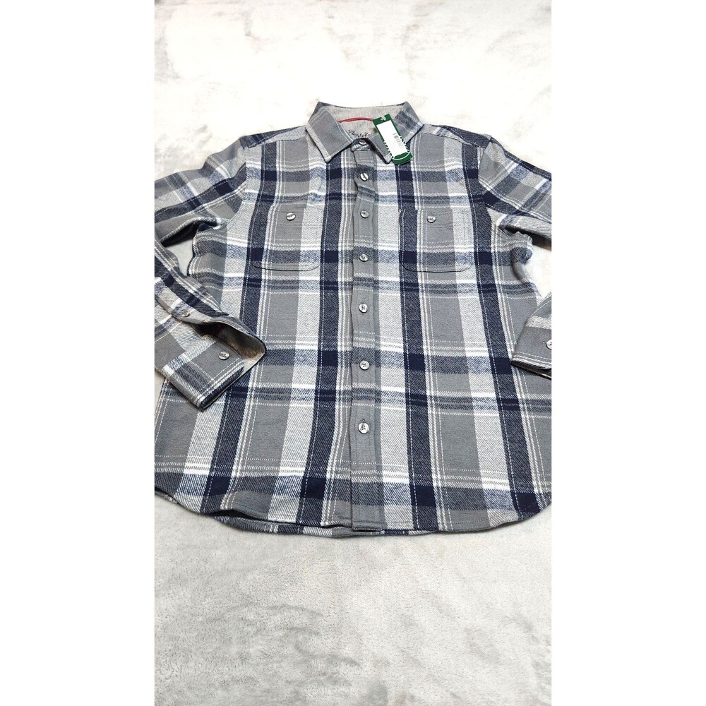 NWT Flag & Anthem Mens S Gray DARBY Long‎ Sleeve Hero Knit Flannel Shirt NWT